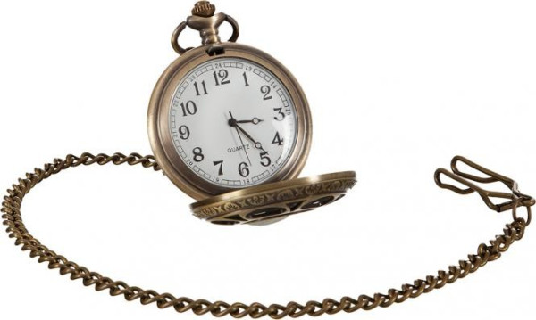 Reloj de bolsillo Steampunk clásico dorado