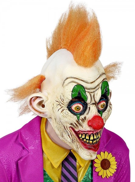 Horror Clown Vollkopf Latexmaske Deluxe 3