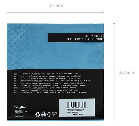 20 napkins Scarlett blue 33cm 3