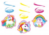 Magisk Unicorn Rainbow Sparkle Swirl Hängande dekoration