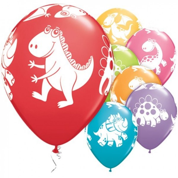 25 balonów Dino Gang 28cm