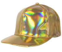 Holografische baseballpet goud