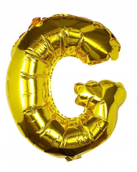 Goldener Buchstabe G Folienballon 40cm