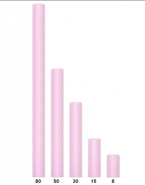 Tissu tulle sur rouleau rose pastel 20 m 3