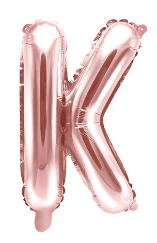 Ballon aluminium K or rose 35cm