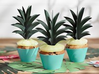 Voorvertoning: 6 cupcake ananas stokjes 16,5 cm