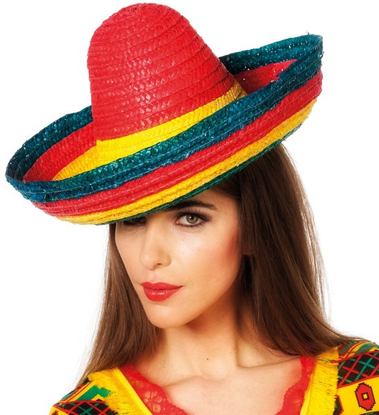 Colorful striped sombrero