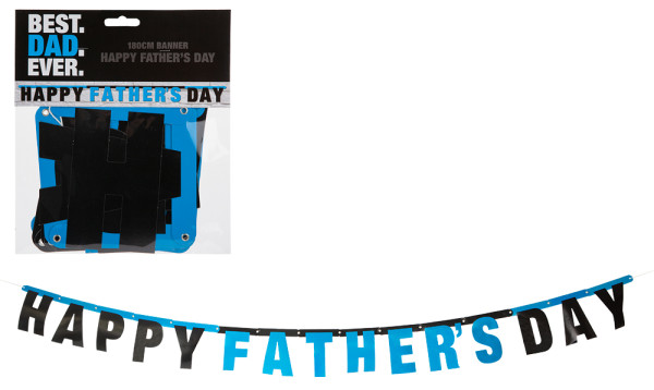 Blue and Black Father's Day Garland 1.8m