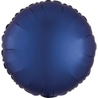 Edler Satin Folienballon dunkelblau 43cm