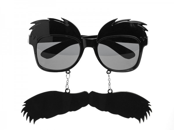 Festglasögon med mustasch och ögonbryn 3