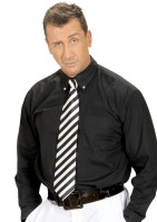 Krawat Fabio w czarno-białe paski