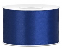 25 m satin presentband marinblått 38 mm brett