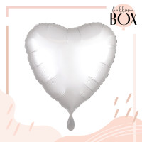 Vorschau: 5 Heliumballons in der Box matte White Hearts
