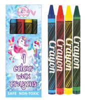 Vista previa: 4 crayones de cera sueños de unicornio
