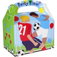 Football party gift box rectangular 15cm