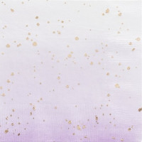 Preview: 16 napkins lavender ombred with gold dots