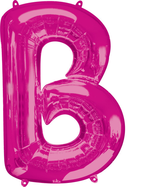 Balon foliowy litera B różowy XL 86cm