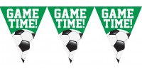 Cadena de banderines de tiempo de juego de fútbol