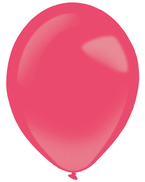 50 balonów lateksowych metaliczne jabłko czerwone 27,5 cm