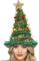 Oversigt: Juletræ glitter fest hat