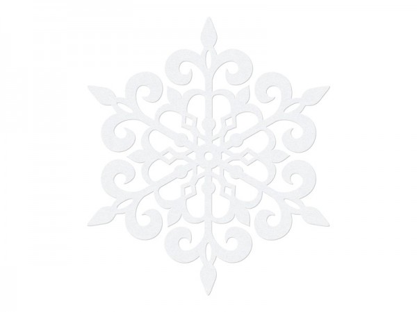 10 Weiße Papier Schneeflocken Lana 13cm