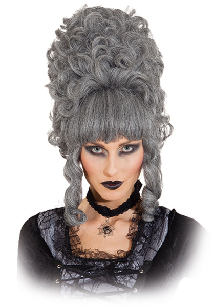Noble gray tower of curls baroque wig