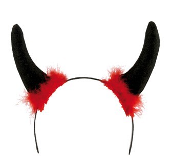 Opaska Devil Hairband Lucyfer Czarno-Czerwona