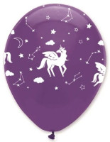 Anteprima: 6 palloncini galassia unicorno 30cm