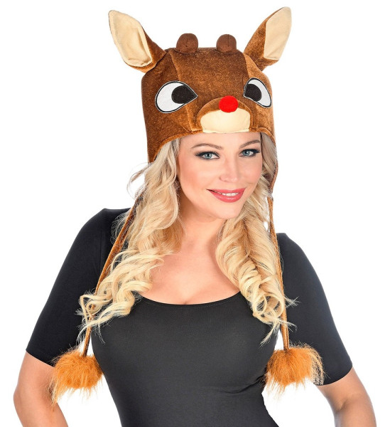 Reindeer hat with pompons