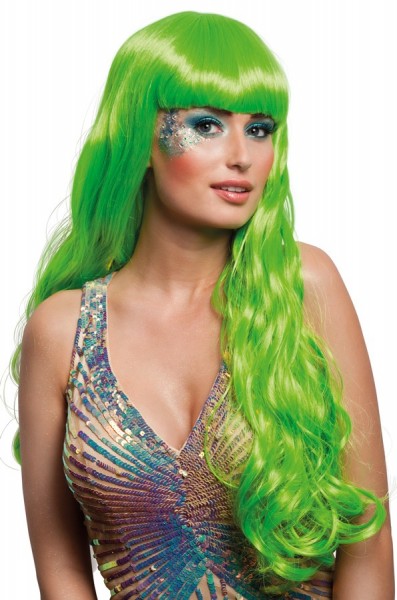 Long hair wig Smilla Green 2