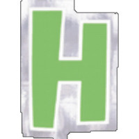 48 ballongklistermärken bokstaven H