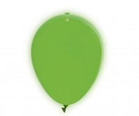 Oversigt: 5 glødende partynight LED-balloner grøn 23 cm