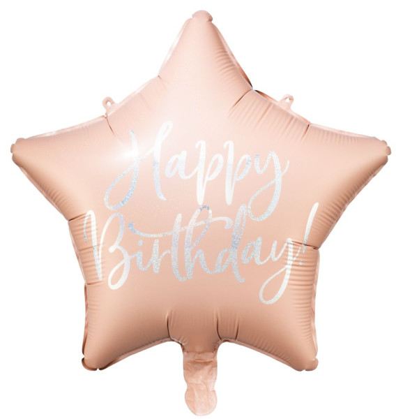 Powder pink birthday foil balloon 40cm