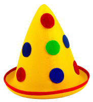 Preview: Polka dot felt clown hat for men