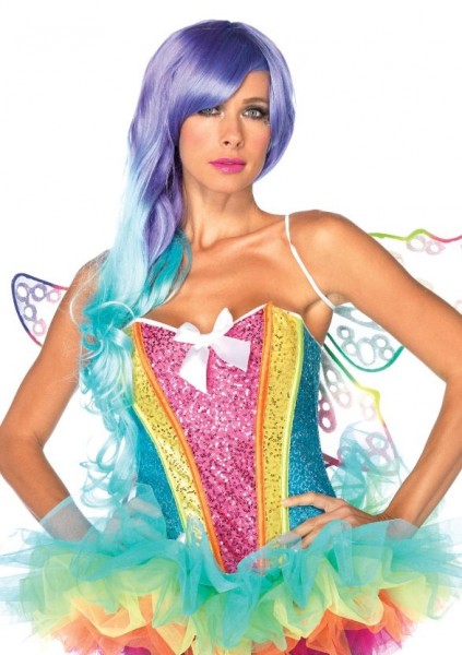 Sequin rainbow corset