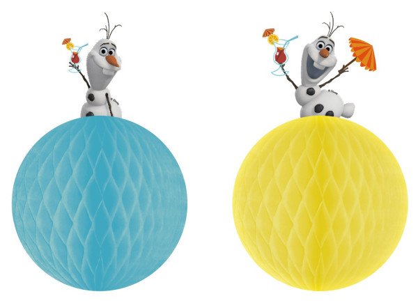 2 Olaf's summer fun honeycomb balls 17cm