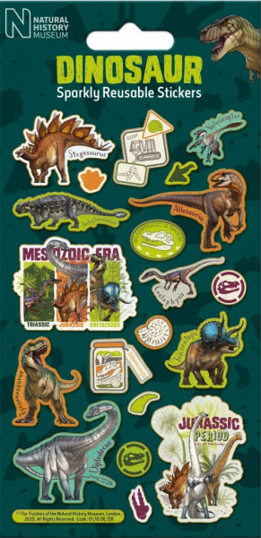 Sparkling dinosaur stickers