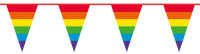 Vorschau: Regenbogen-Party Wimpelkette 10m
