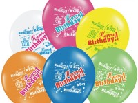 Aperçu: 6 ballons Happy Birthday Mix 30cm