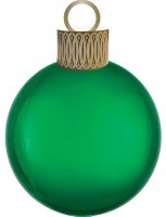 Balon świąteczny zielona bombka 38 x 50 cm