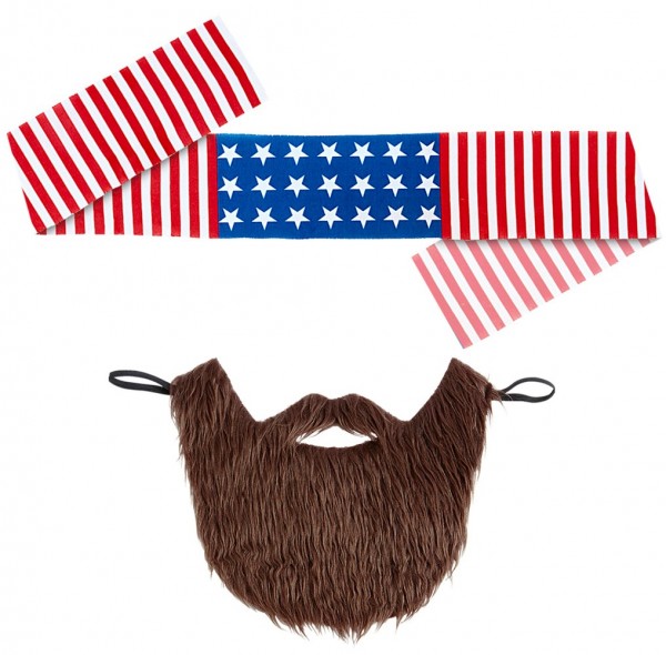 Rocker Beard med amerikansk hårbånd 3