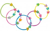Bracelets papillon lot de 5 mixtes multicolores