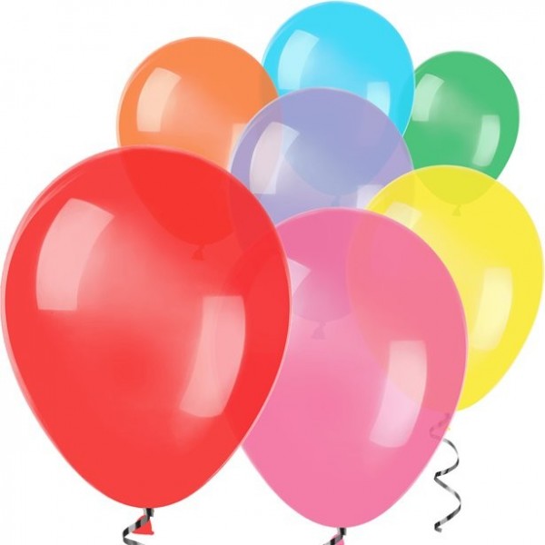 100 färgglada ballonger Rumba 12,7cm