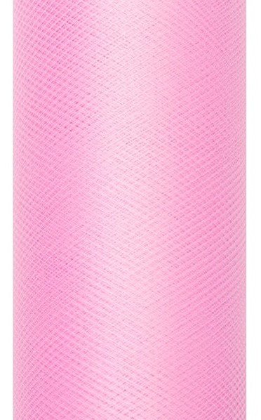 Runner da tavolo in tulle rosa chiaro 16 x 900 cm