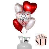 Vorschau: All about Love Ballonbouquet-Set mit Heliumbehälter