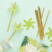 Preview: 24 palm straws made of paper