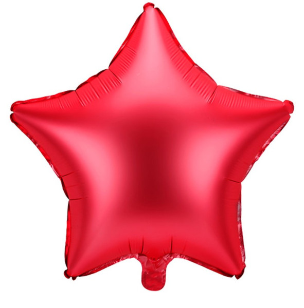Ballon aluminium étoile rouge mat 48cm