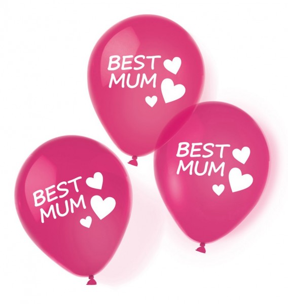 6 palloncini Best Mum 28cm