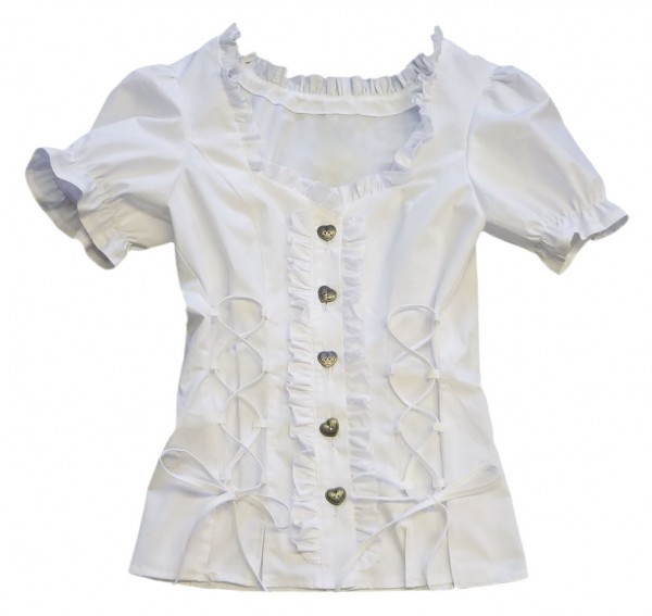 Traditionele blouse Linnea wit