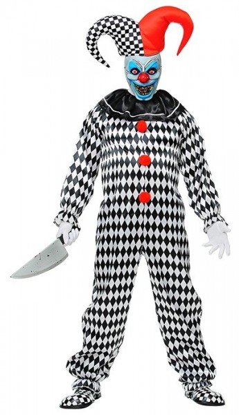 Horror circus clown costume for men 2